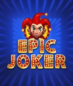 Enter the colorful world of Epic Joker slot by Relax Gaming, featuring a mischievous joker with a bright red hairstyle amid a sparkling blue background. This graphic depicts the joy and humor of classic slots, ideal for fans of classic casino aesthetics, offering a charming adventure.