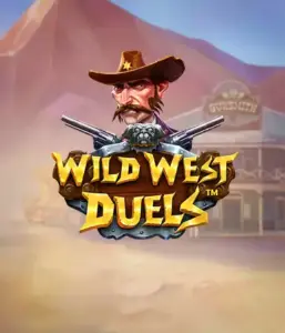  Step into the rugged world of "Wild West Duels" by Pragmatic Play, featuring a gritty gunslinger ready for a showdown. The image shows a resolute cowboy with crossed pistols, set against a desert backdrop. His intense eyes and elaborate attire highlight the theme of the Old West. The game's title is prominently featured in a striking font, adding to the action-packed theme. 